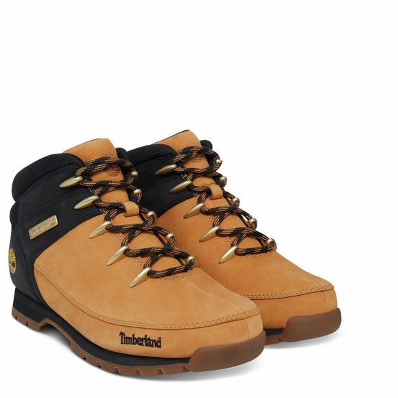 Timberland Men\'s Euro Sprint Wheat \\ Black Hiker Boots A1NHJ ALL SIZES